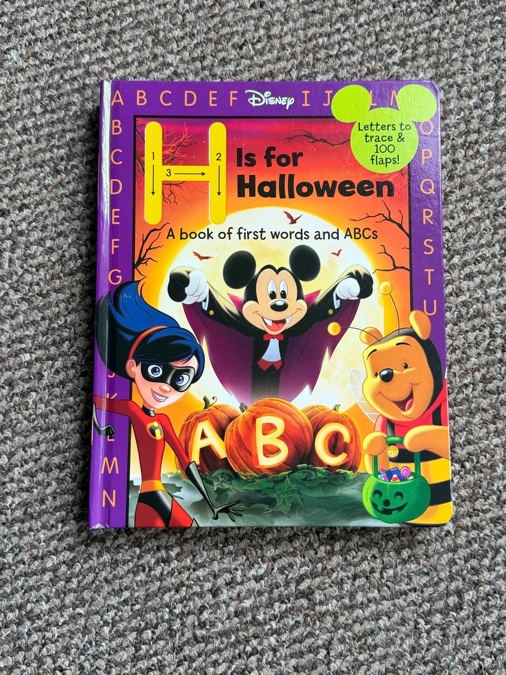 Disney H Is for Halloween Board Book - Purple, Orange, Yellow